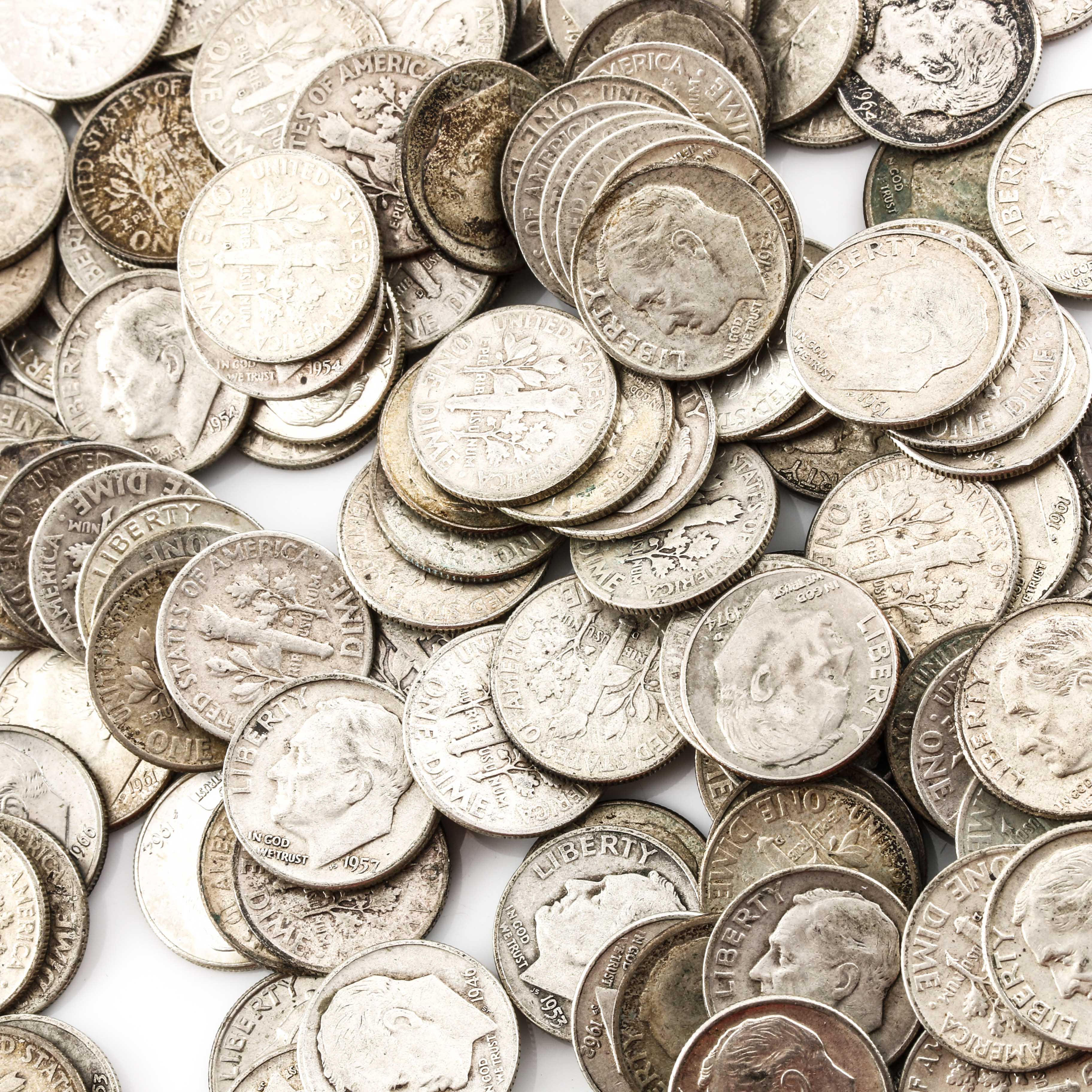 155 Roosevelt Silver Dimes