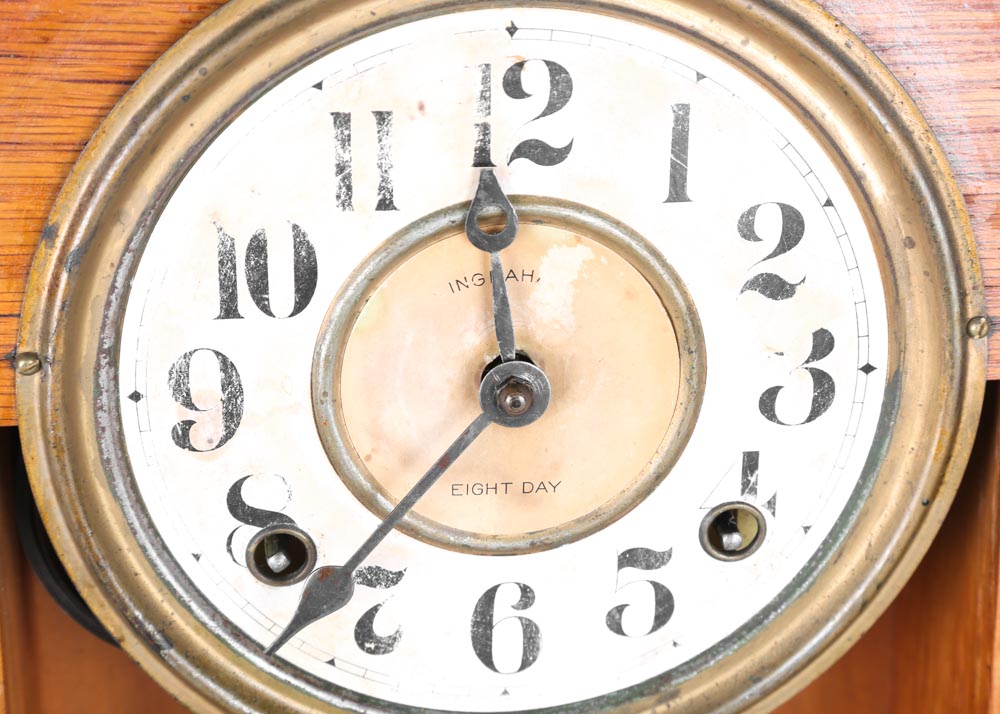 Antique Ingraham Eight Day Pendulum Mantel Clock