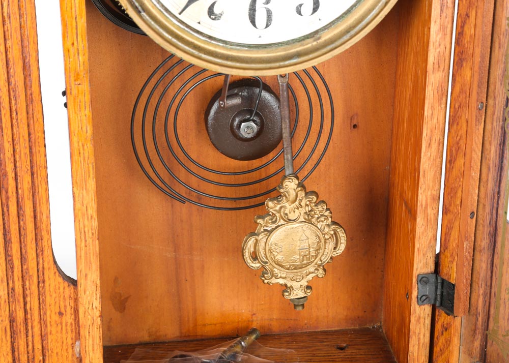 Antique Ingraham Eight Day Pendulum Mantel Clock