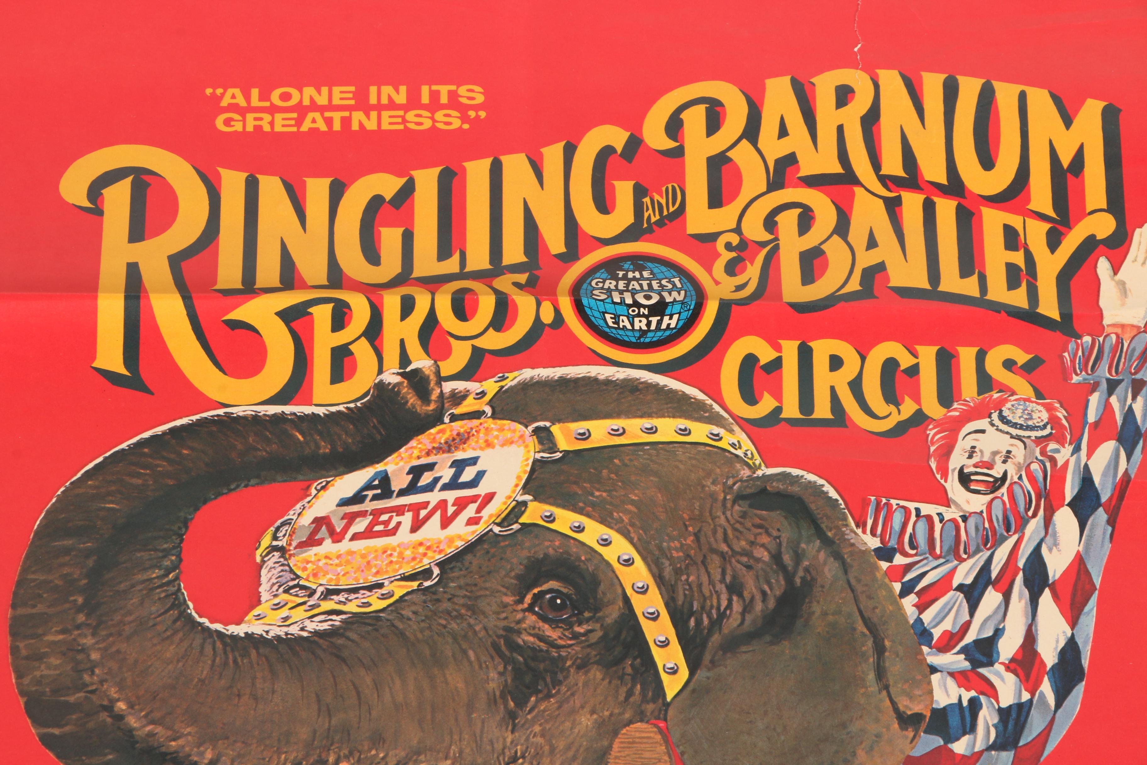 Vintage Lithograph Poster for Ringling Bros. Circus