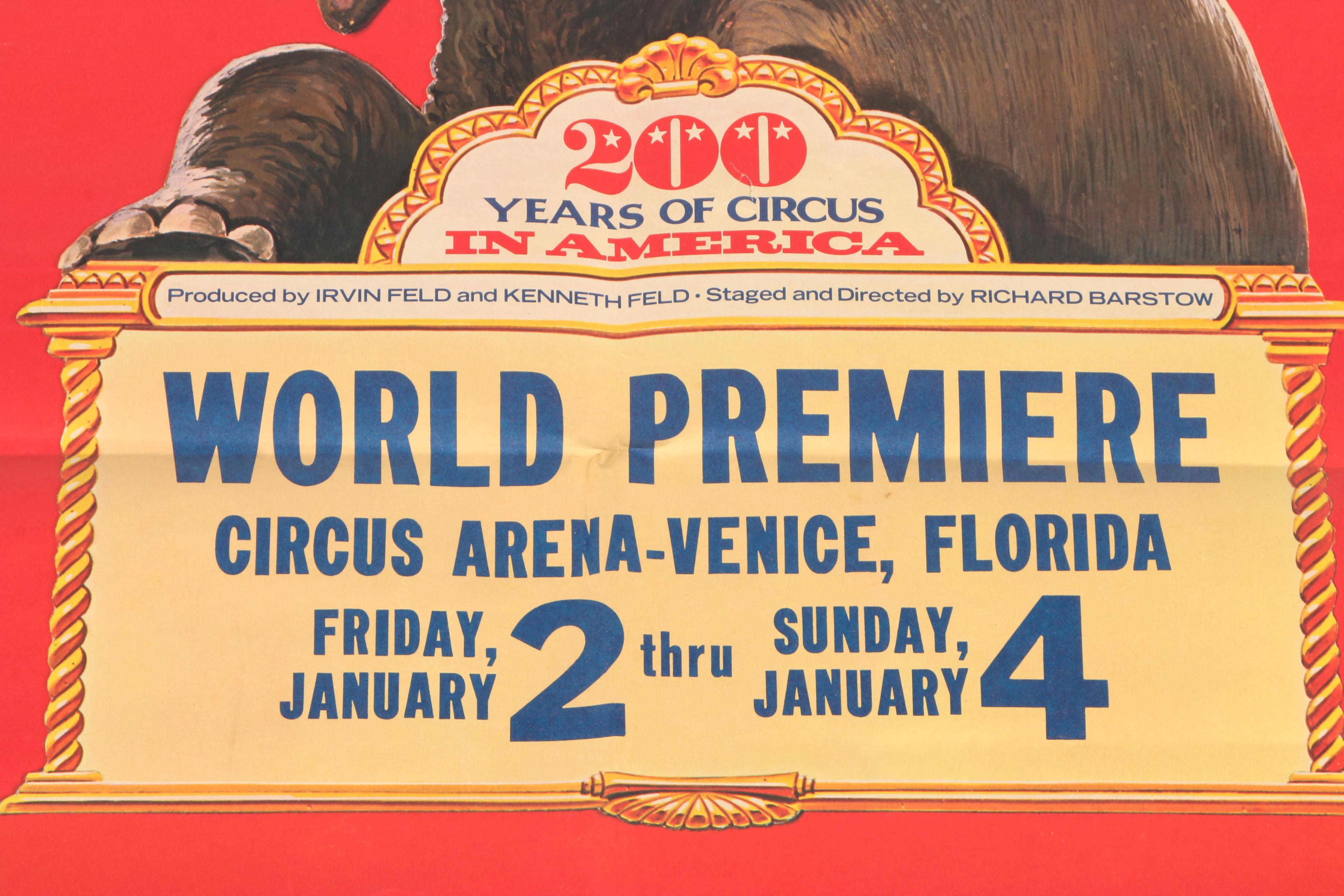 Vintage Lithograph Poster for Ringling Bros. Circus