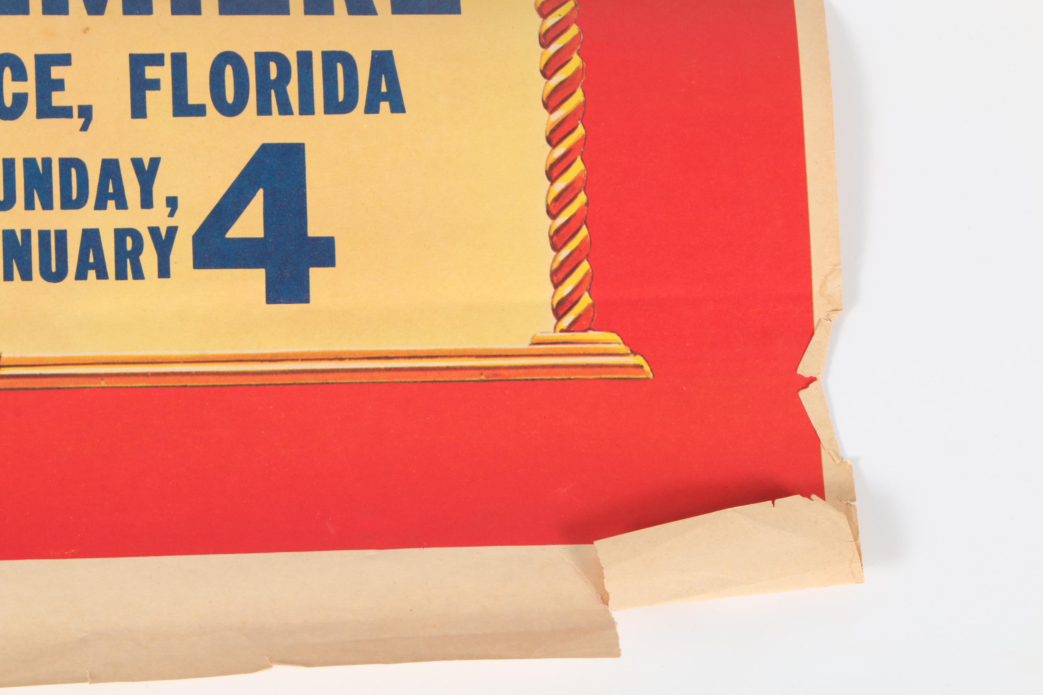 Vintage Lithograph Poster for Ringling Bros. Circus