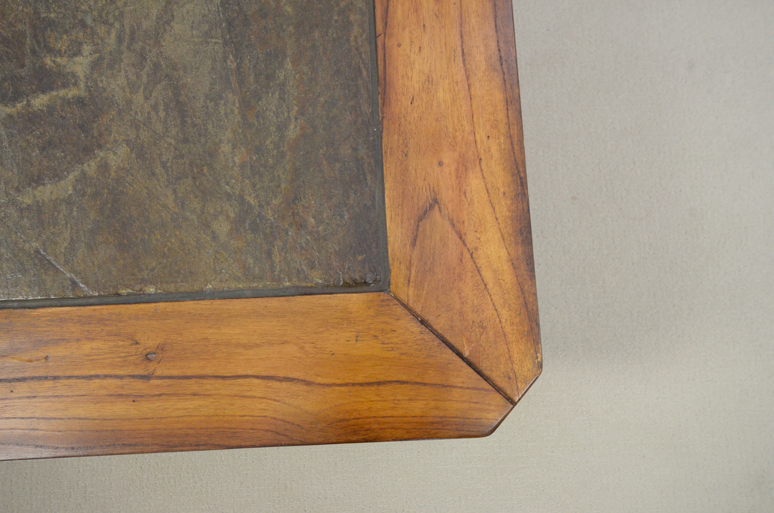 Wood and Stone Tile Coffee Table