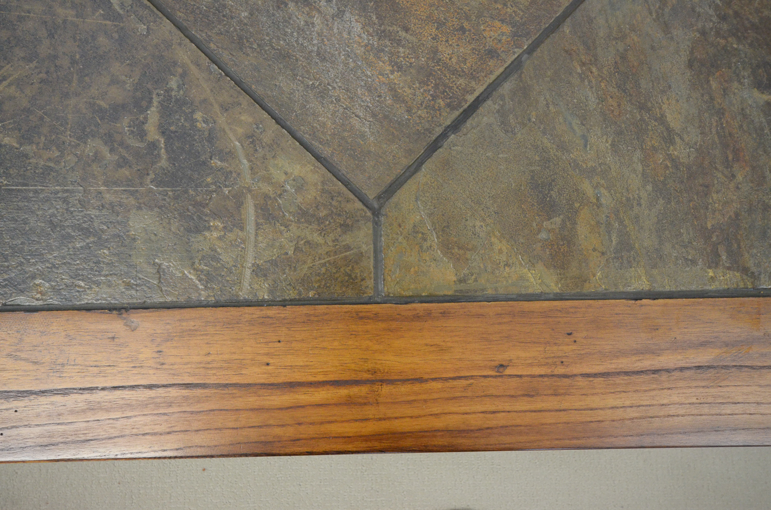 Wood and Stone Tile Coffee Table