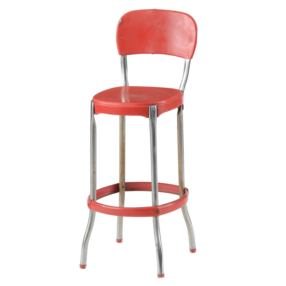 Mid Century Modern Metal Counter Stool