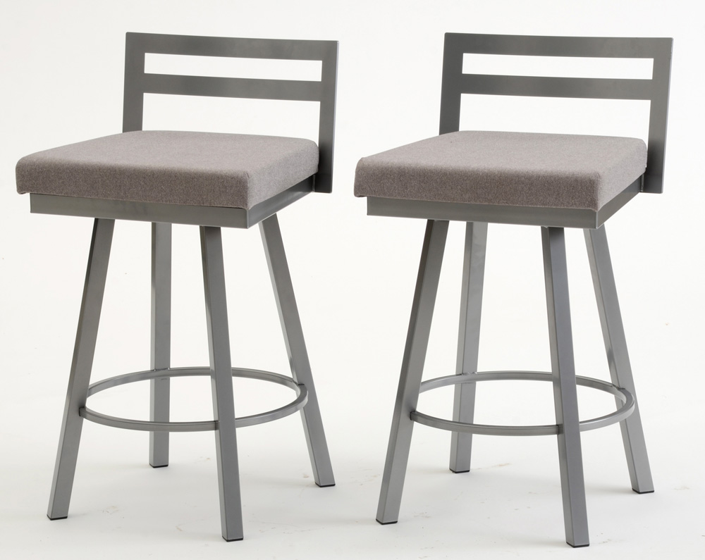 Pair of Amisco "Derek" Swivel Bar Stools