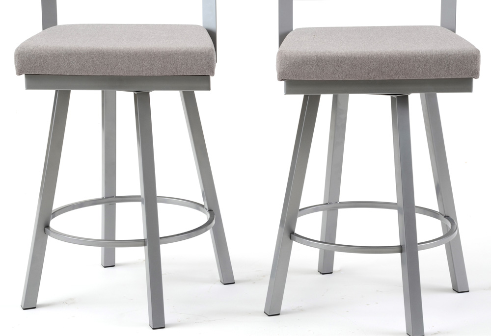 Pair of Amisco "Derek" Swivel Bar Stools