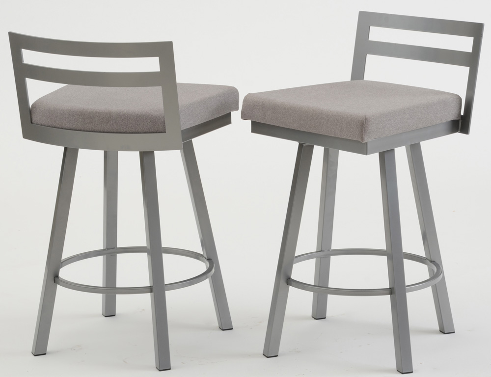 Pair of Amisco "Derek" Swivel Bar Stools