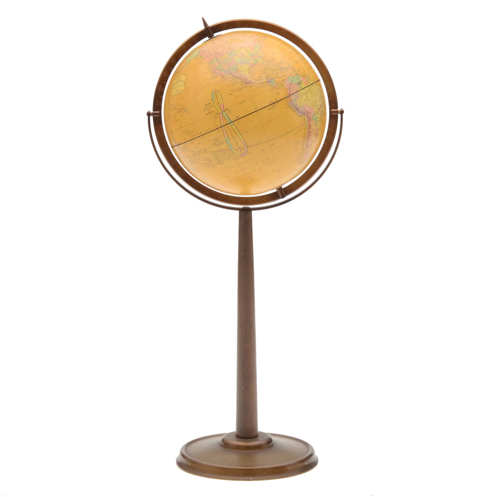 1960s Vintage Globe on Stand