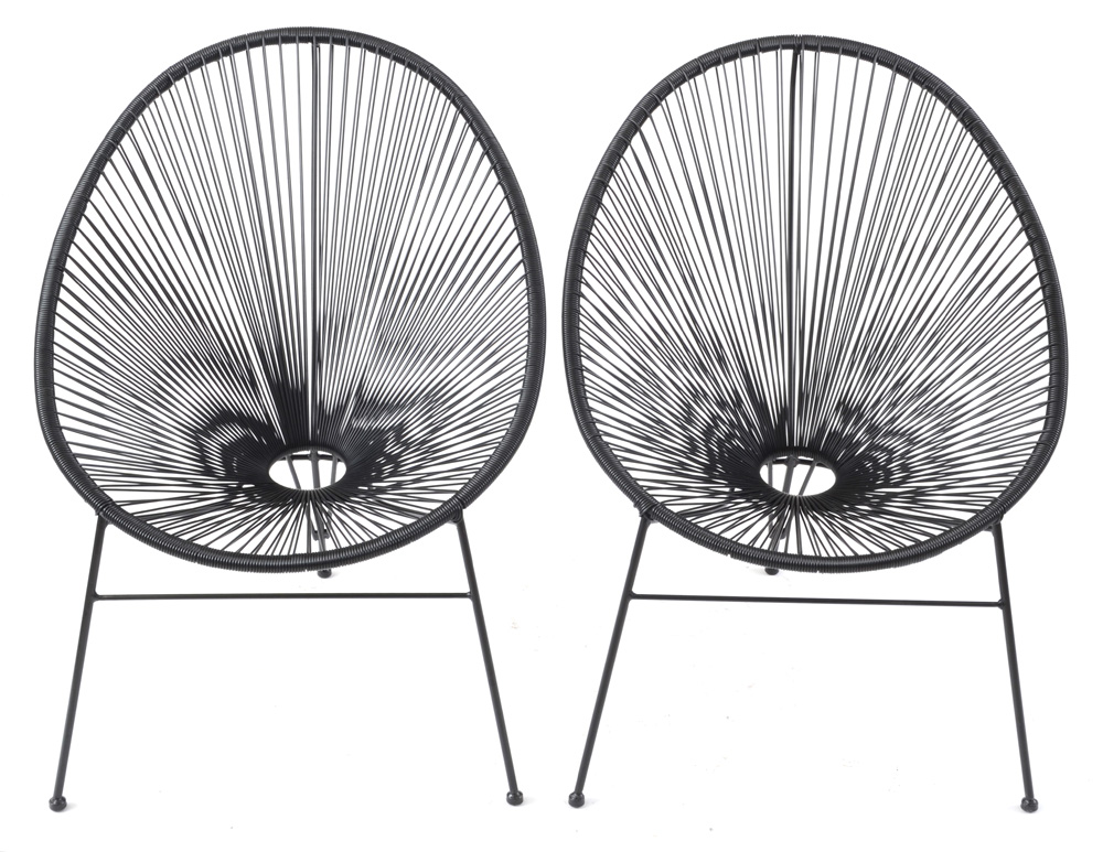 Pair of Black Acapulco Chairs
