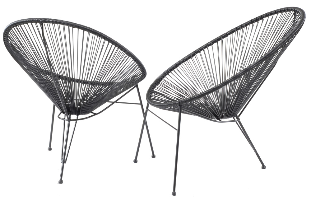 Pair of Black Acapulco Chairs