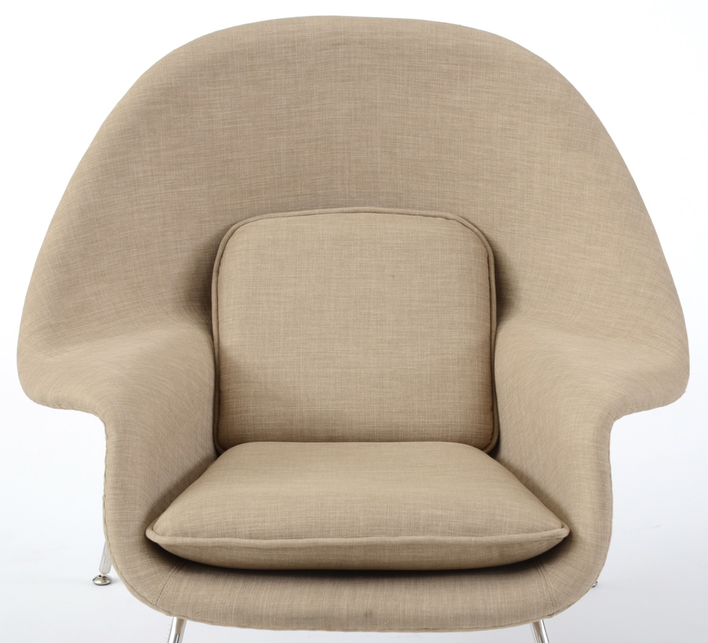 Modernist "Womb Chair" with Ottoman