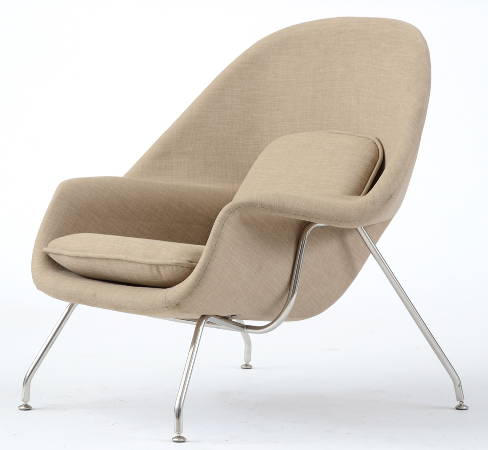 Modernist "Womb Chair" with Ottoman