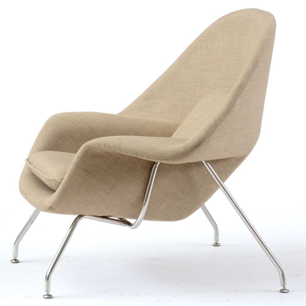 Modernist "Womb Chair" with Ottoman