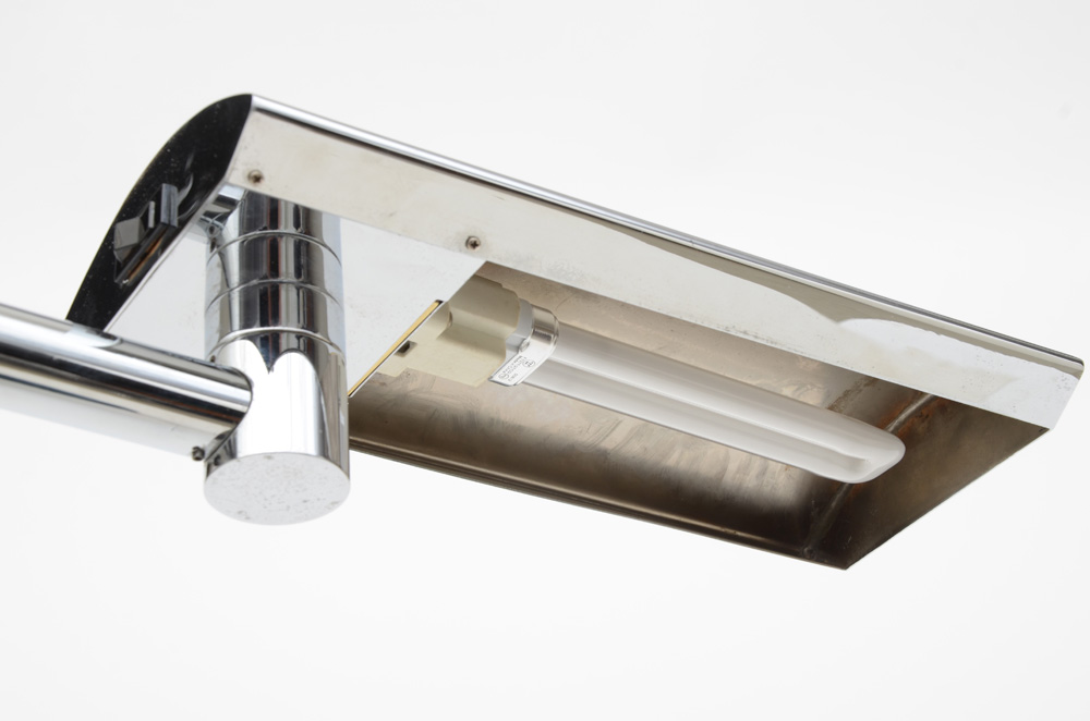 Chromed Fluorescent Floor Lamp