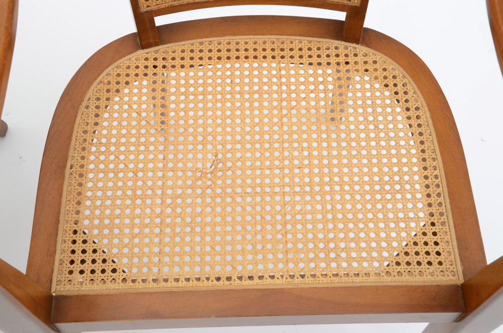 Pair of Ed Wormley for Dunbar Caned Armchairs