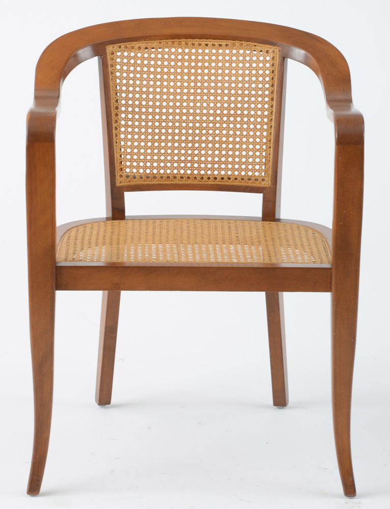 Pair of Ed Wormley for Dunbar Caned Armchairs