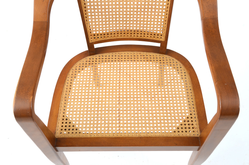 Pair of Ed Wormley for Dunbar Caned Armchairs