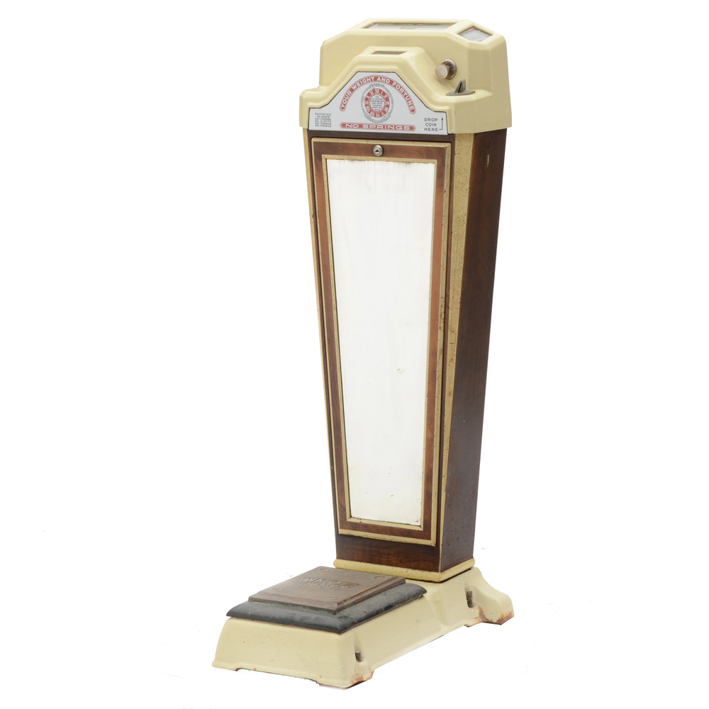 Vintage Watling Coin Operated Weight and Fortune Scale