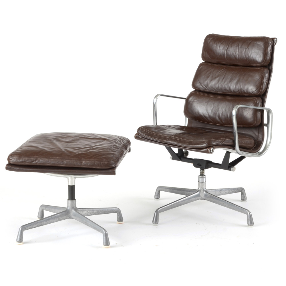 Eames for Herman Miller "Aluminum Group" Chair and Ottoman