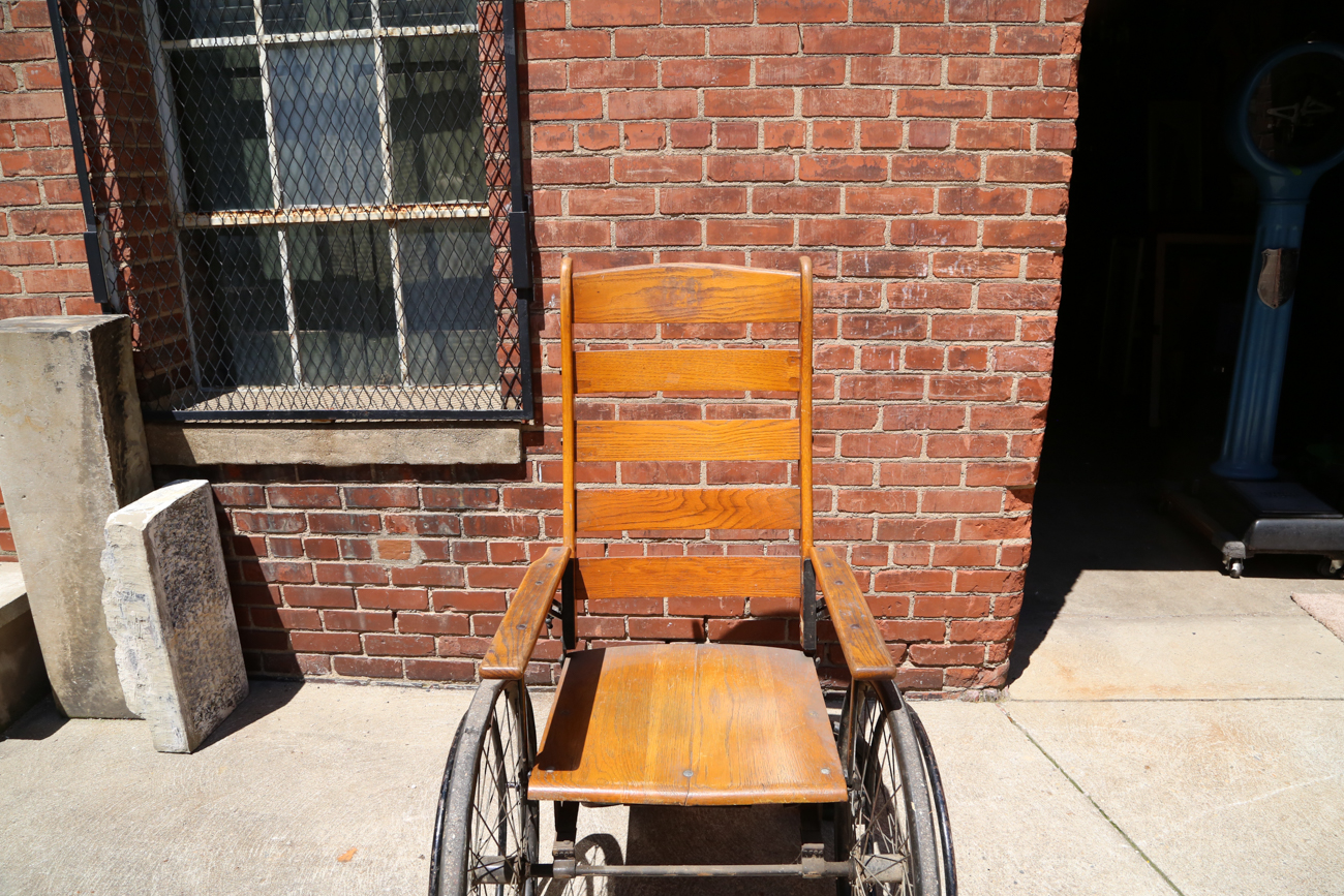 Late 1800s Oak Wheelchair