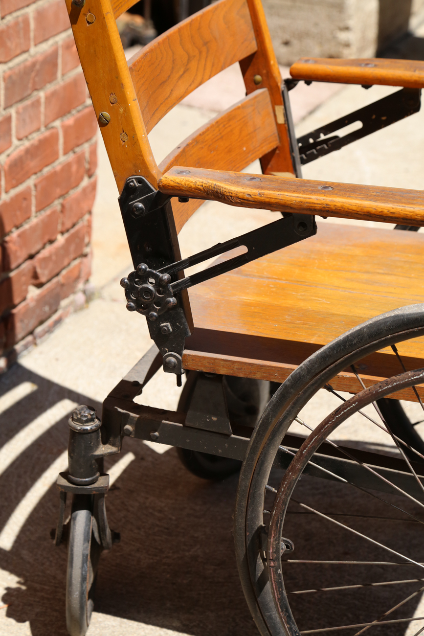 Late 1800s Oak Wheelchair