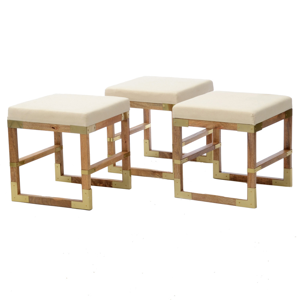 Contemporary Mango Wood Stools