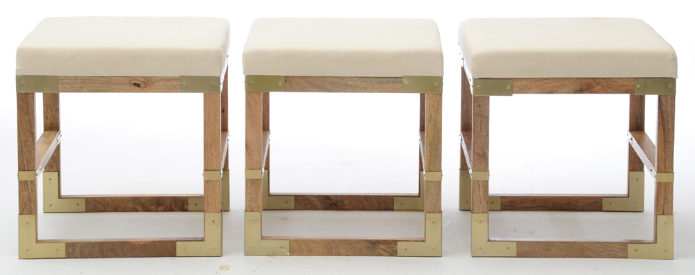 Contemporary Mango Wood Stools