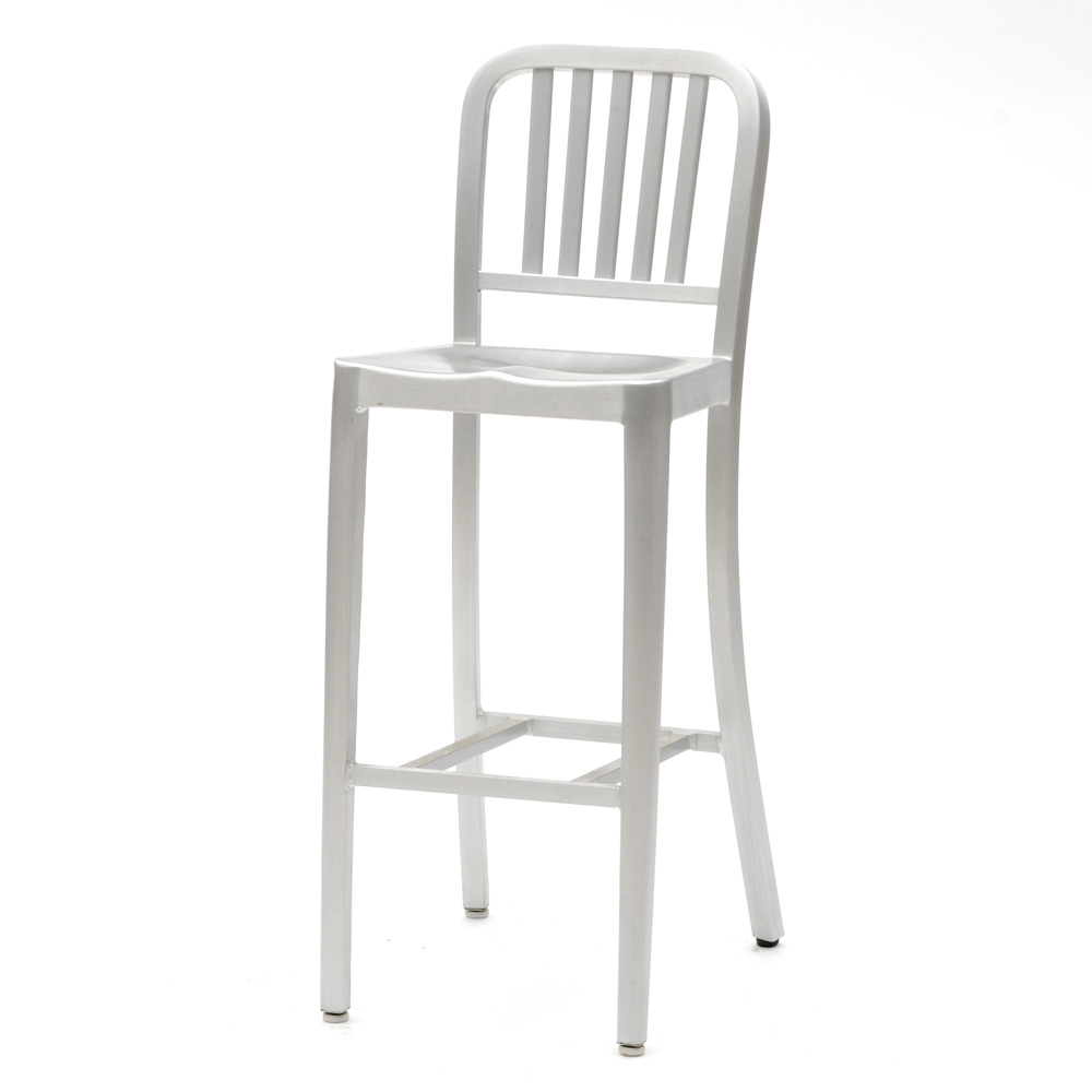 Brushed Aluminum Counter Stool