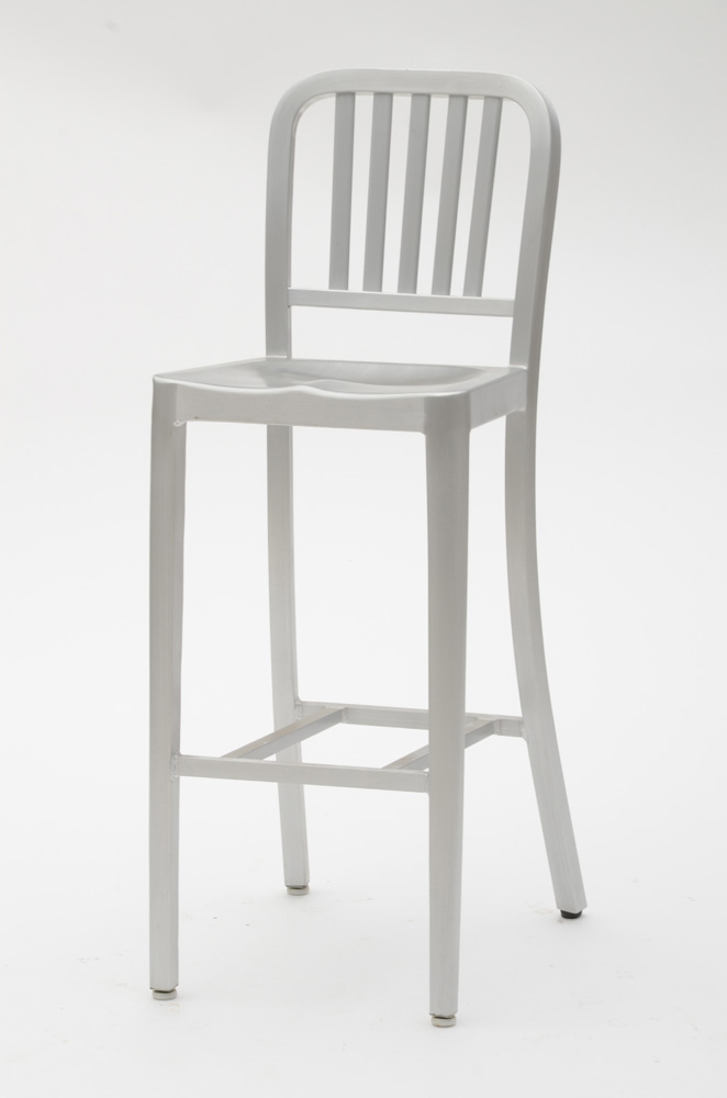 Brushed Aluminum Counter Stool