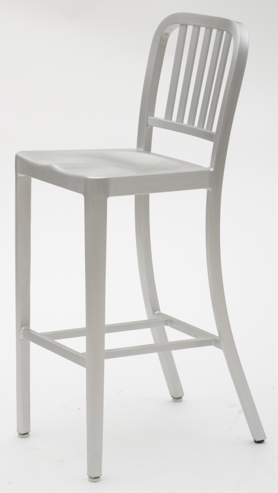 Brushed Aluminum Counter Stool