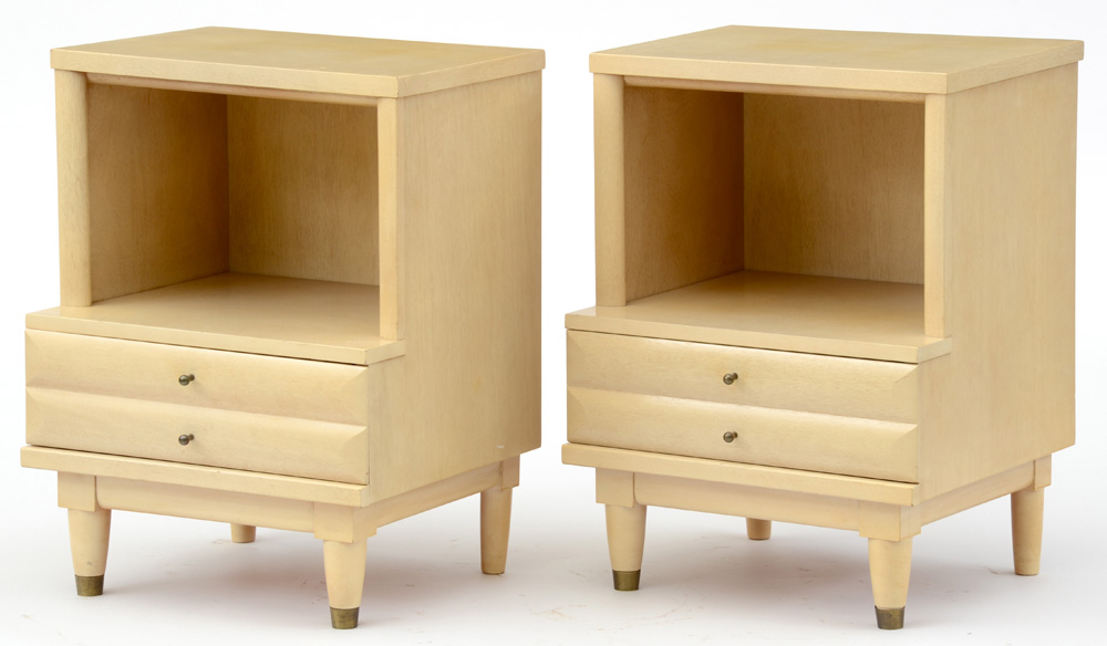 Mid Century Modern Blonde Nightstands