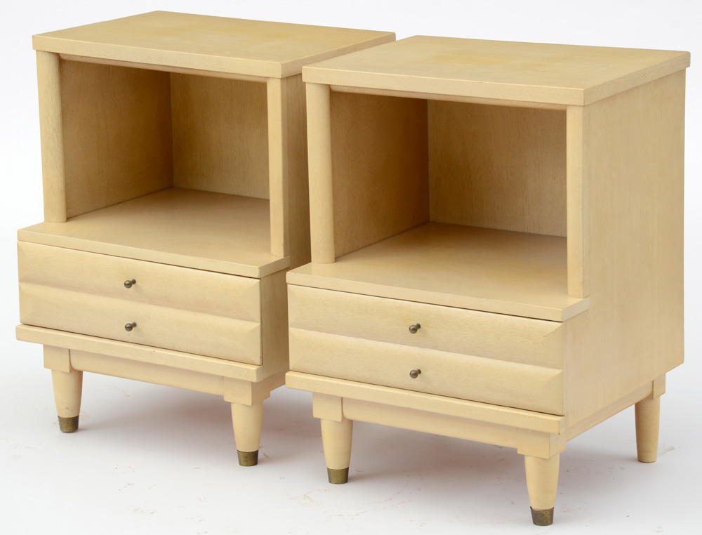 Mid Century Modern Blonde Nightstands
