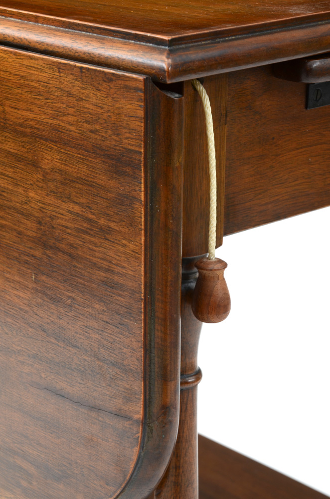 Vintage Wooden Tea Cart with Glass Tray Top