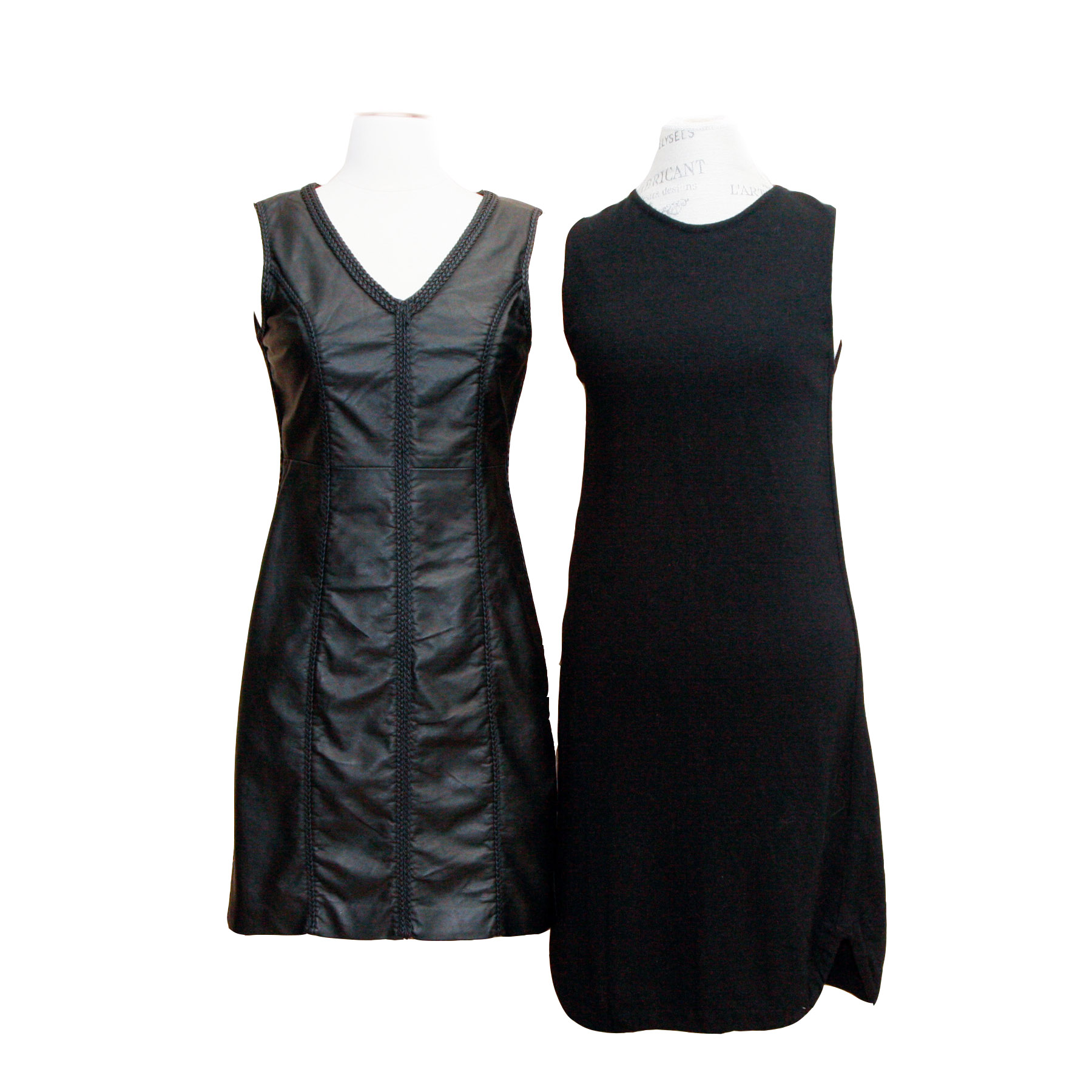 Pair of Little Black Dresses by Zara and Max Studio