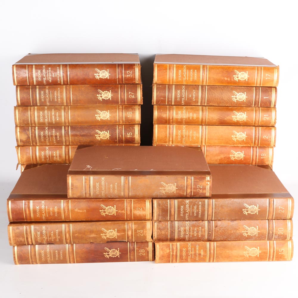 Vintage "Svensk Uppslagsbok" Swedish Encyclopedias