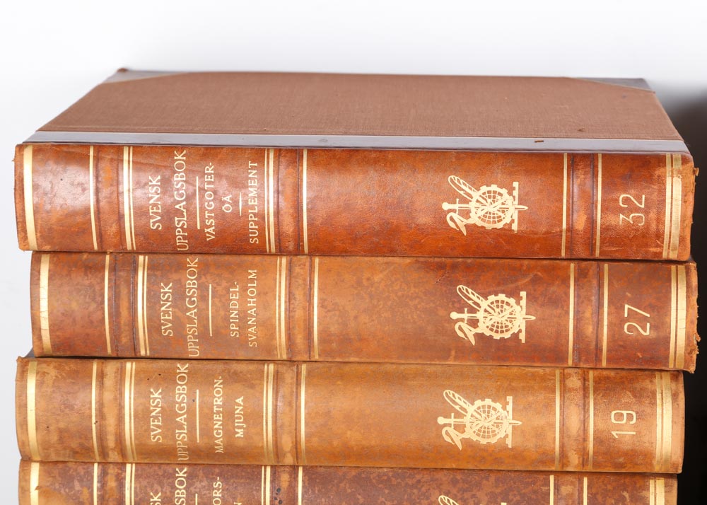 Vintage "Svensk Uppslagsbok" Swedish Encyclopedias