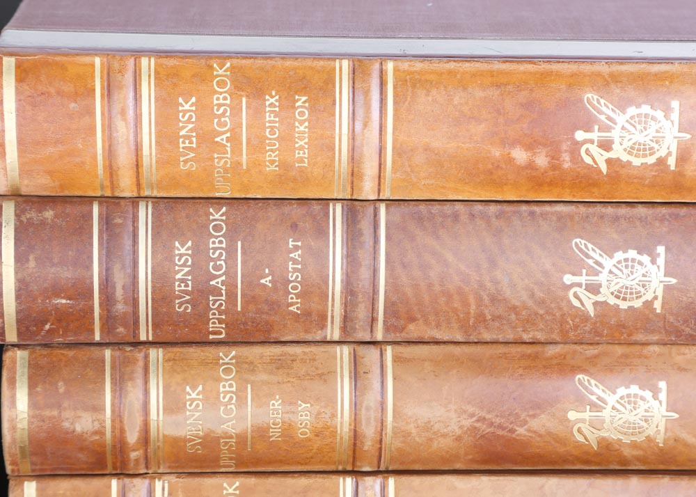 Vintage "Svensk Uppslagsbok" Swedish Encyclopedias