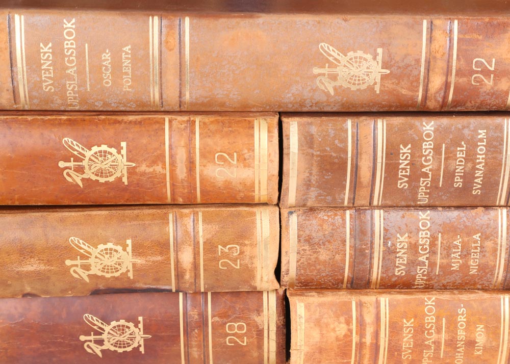 Vintage "Svensk Uppslagsbok" Swedish Encyclopedias