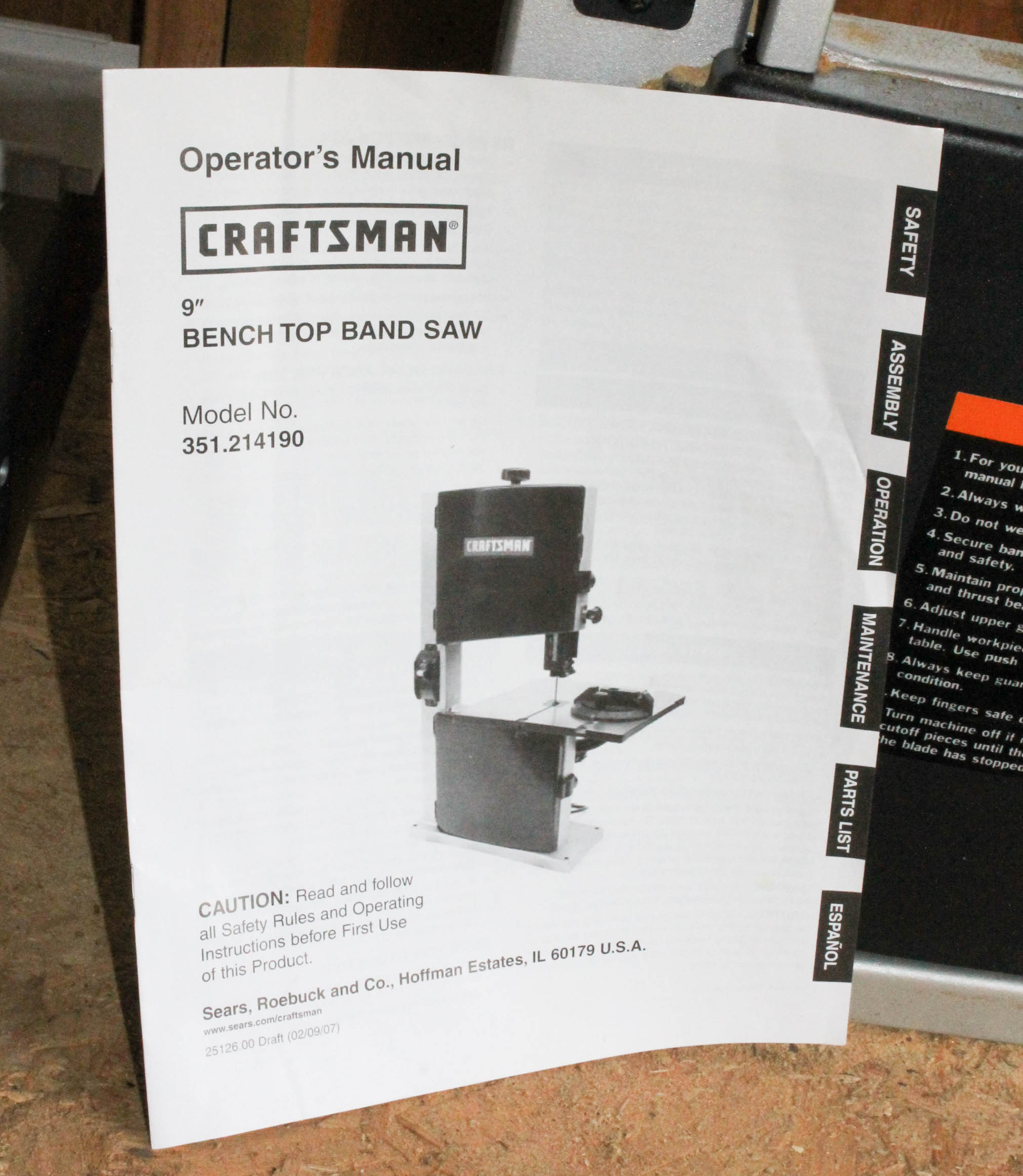 Craftsman 9'' Band Saw