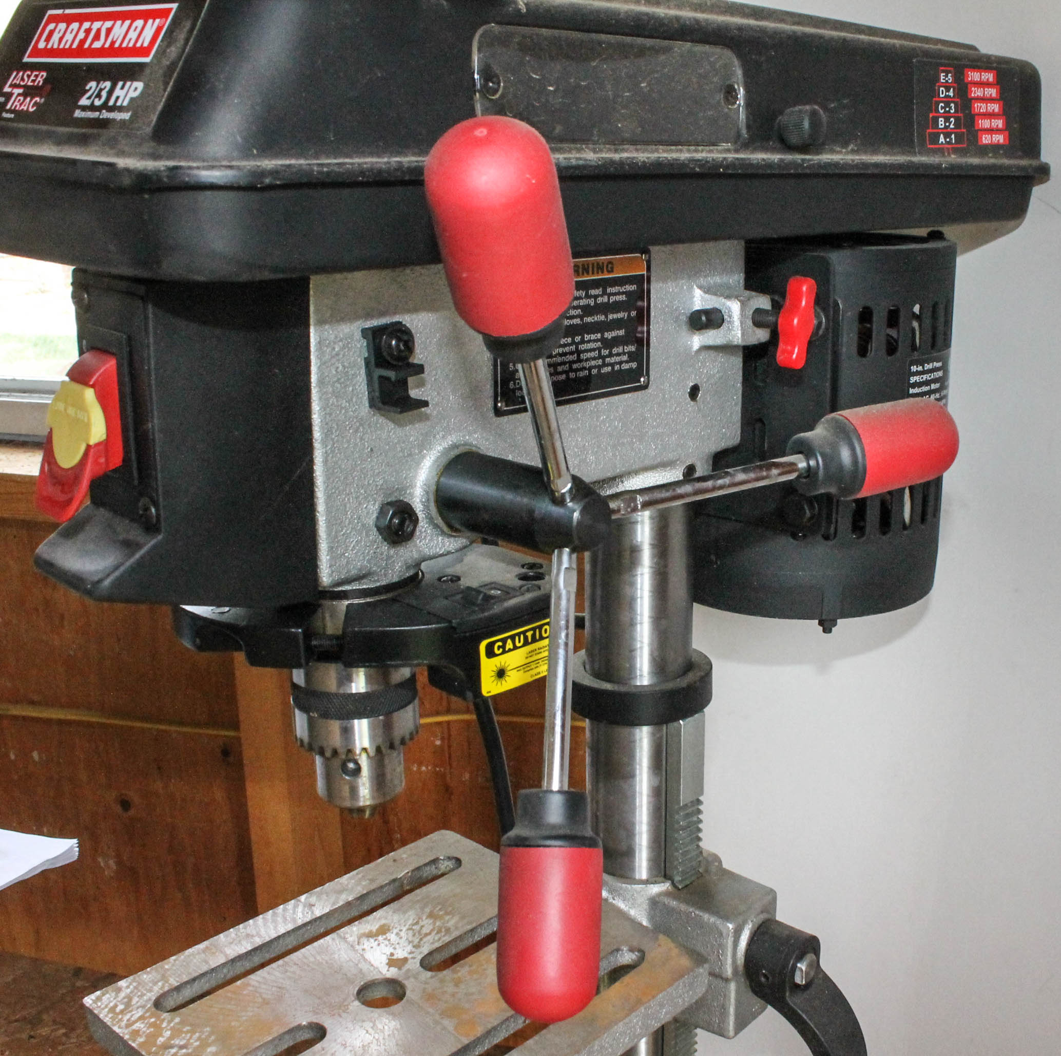 Craftsman 2/3 HP Drill Press with Laser Trac