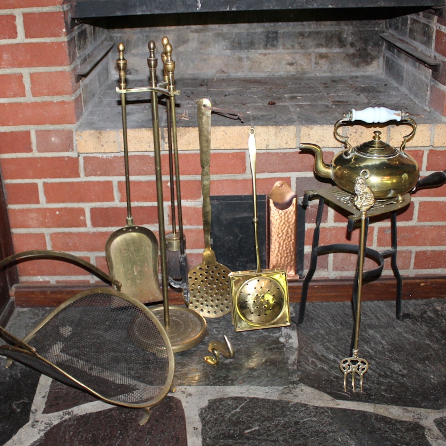 Antique and Vintage Fireplace Accessories and Tools
