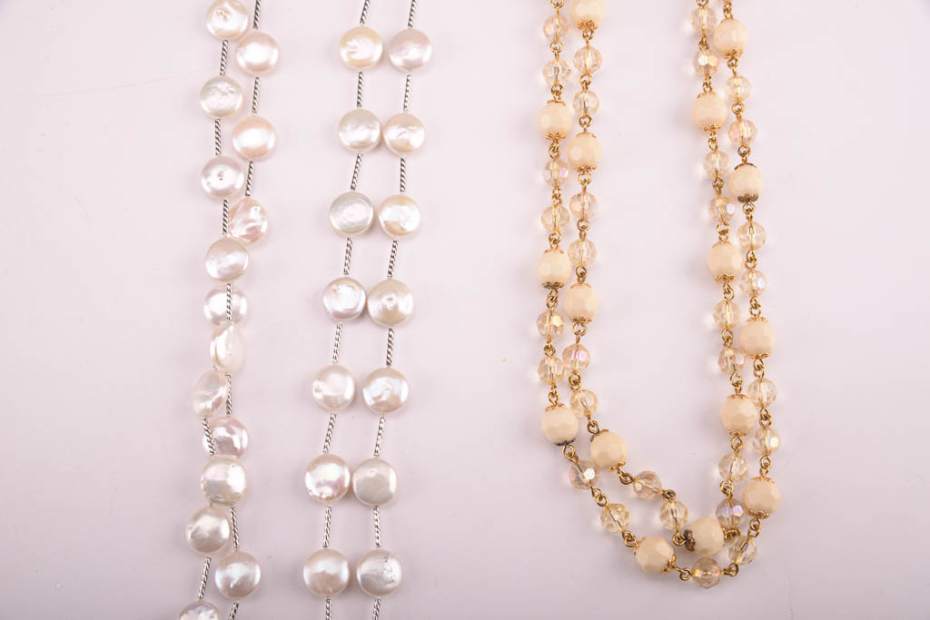 Collection of Red, Orange, and Brown Beaded Fashion Jewelry