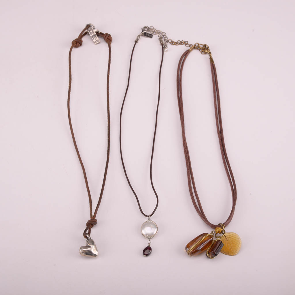 Collection of Red, Orange, and Brown Beaded Fashion Jewelry