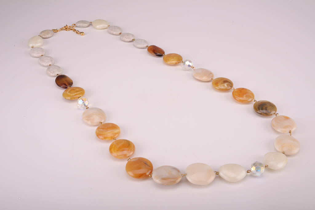 Collection of Red, Orange, and Brown Beaded Fashion Jewelry