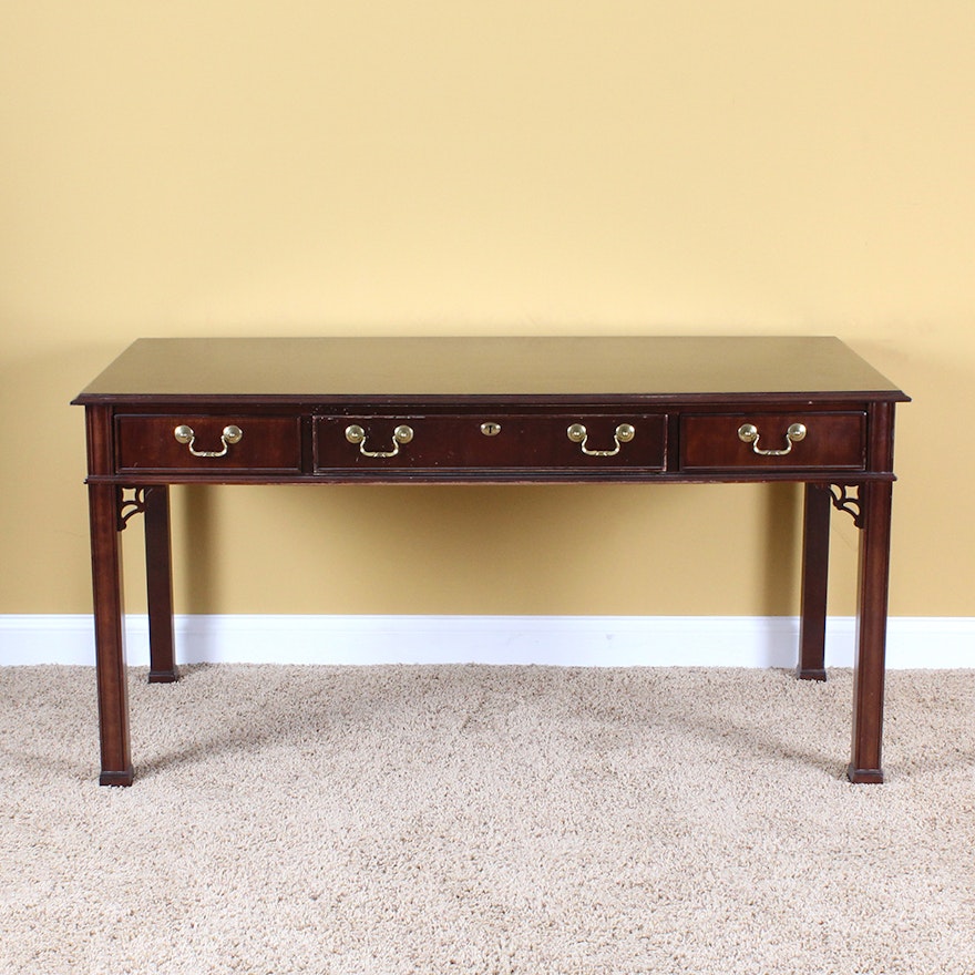 American Style Dark Mahogany Finish Office Desk