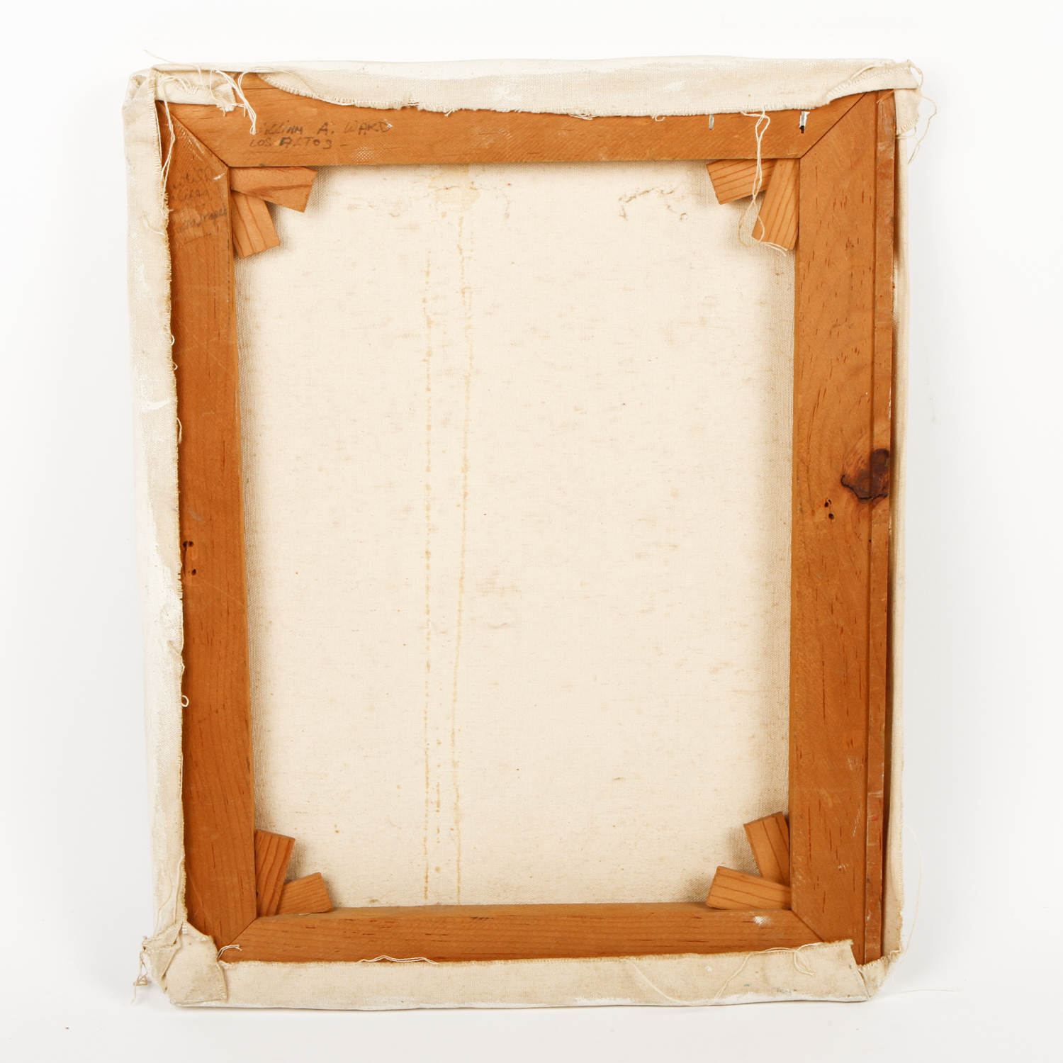 William A. Ward Oil Painting on Canvas "Red Flowers in a Green Vase"