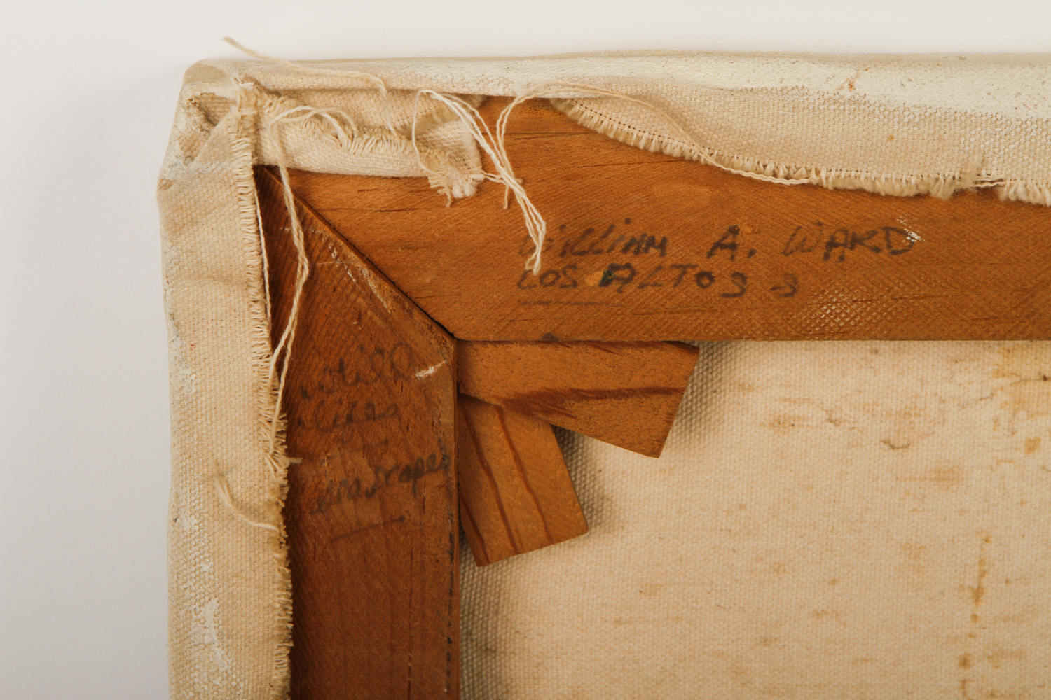 William A. Ward Oil Painting on Canvas "Red Flowers in a Green Vase"