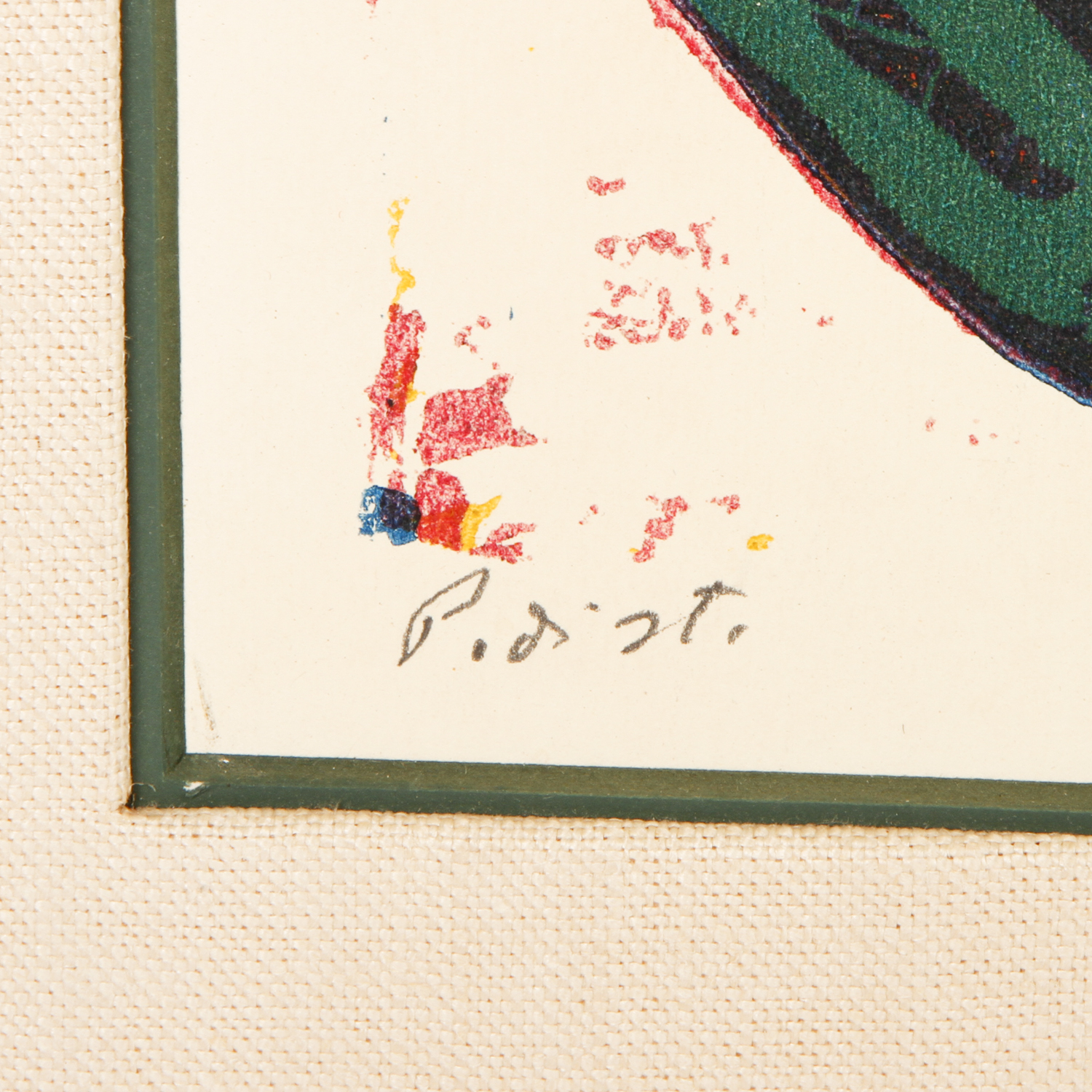 Relief Print on Cardboard of Ouroboros with Figures