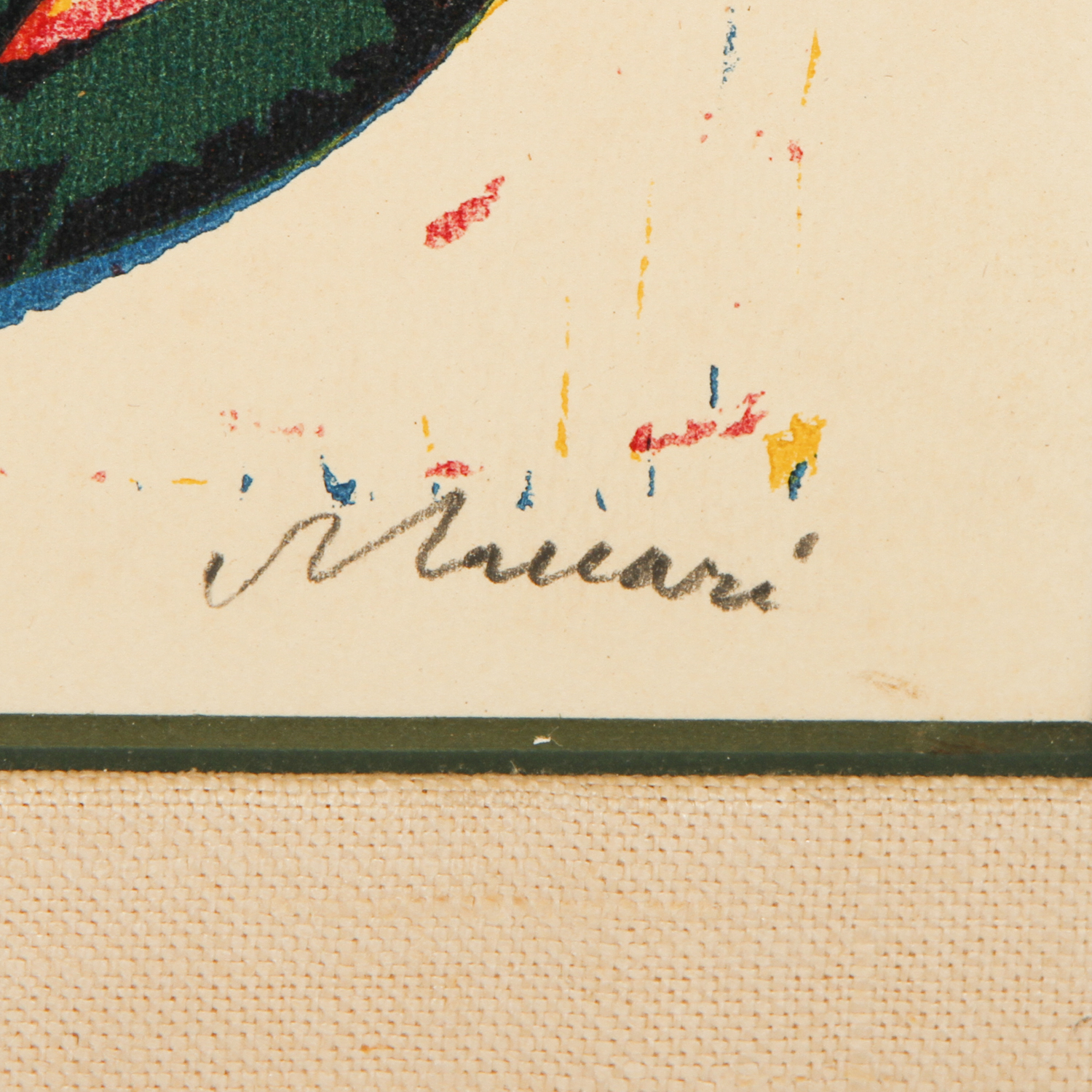 Relief Print on Cardboard of Ouroboros with Figures